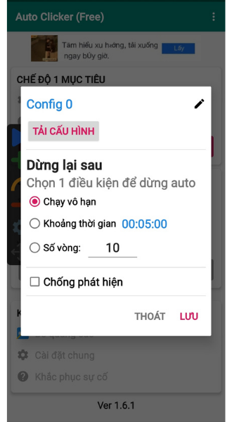 Người d&ugrave;ng c&oacute; thể tự c&agrave;i đặt thời gian tắt ứng dụng