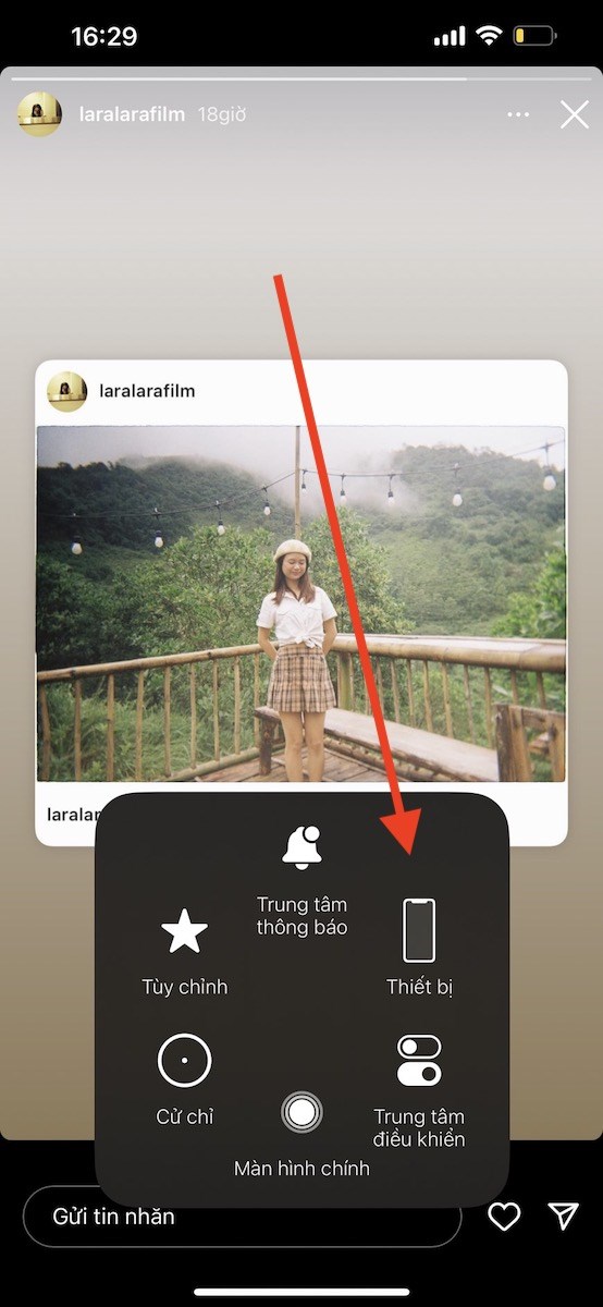 Nhấn v&agrave;o n&uacute;t Home ảo v&agrave; chọn 