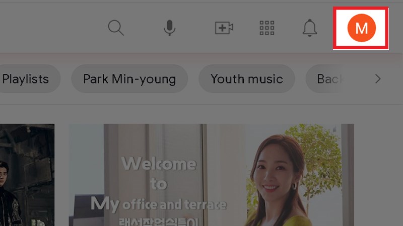 Chọn biểu tượng t&agrave;i khoản