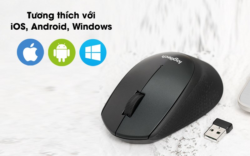 Logitech Silent M331 kết nối với các thiết bị và nền tảng khác nhau.