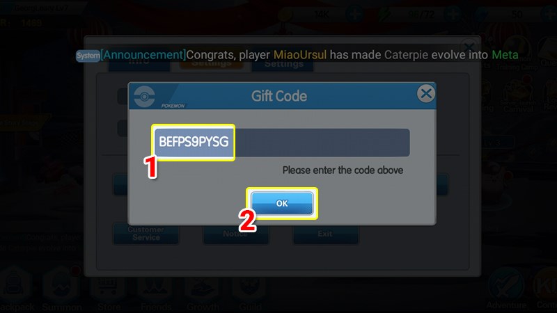 Điền m&atilde; code