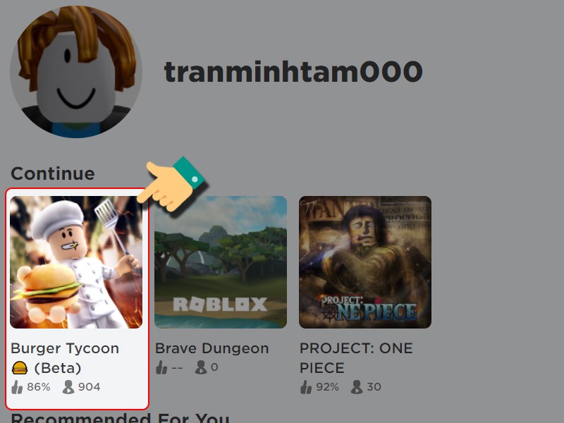 Mở game Burger Tycoon