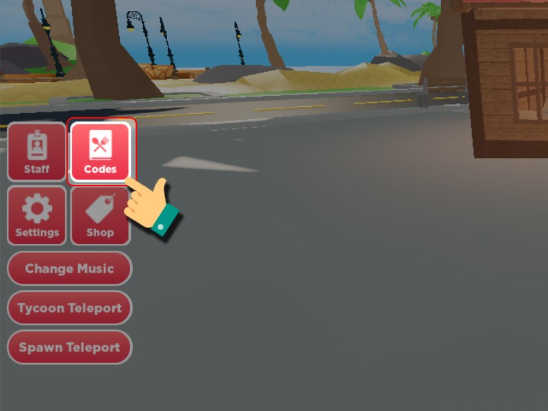 Nhấn v&agrave;o mục Codes