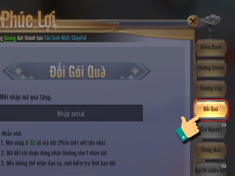 Chọn đổi quà