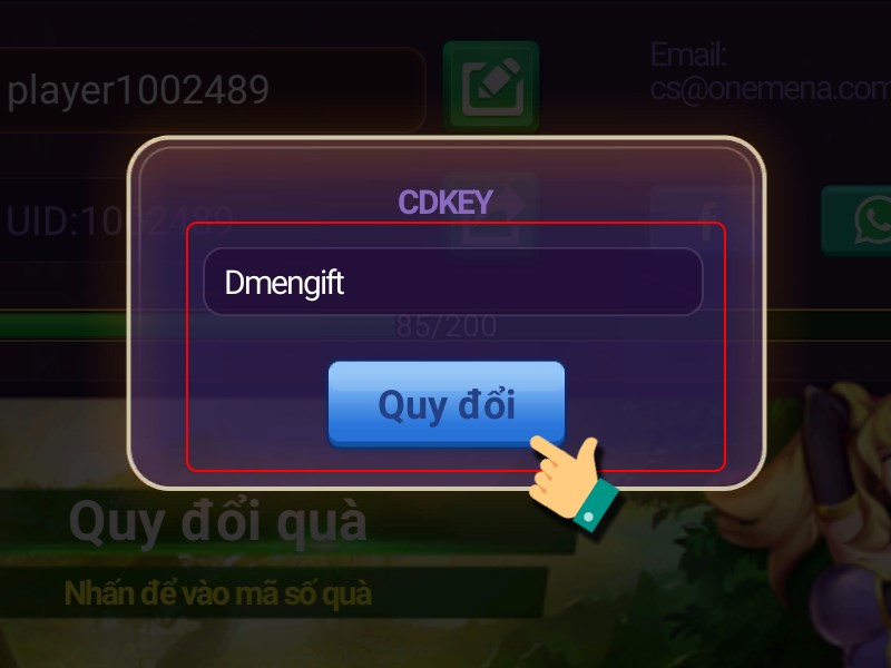 Nhập mã code