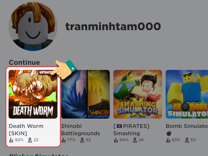 Mở game Death Worm