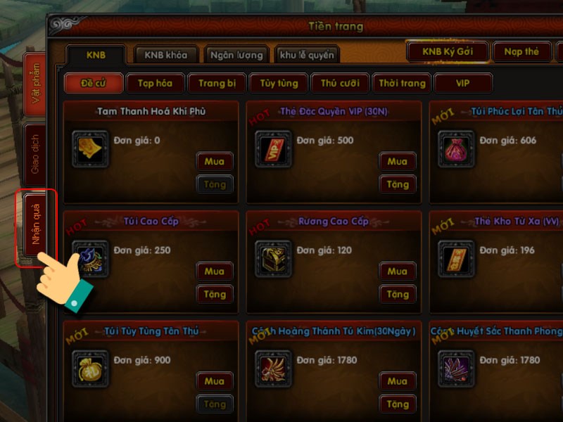 Nhấn Nhận qu&agrave;