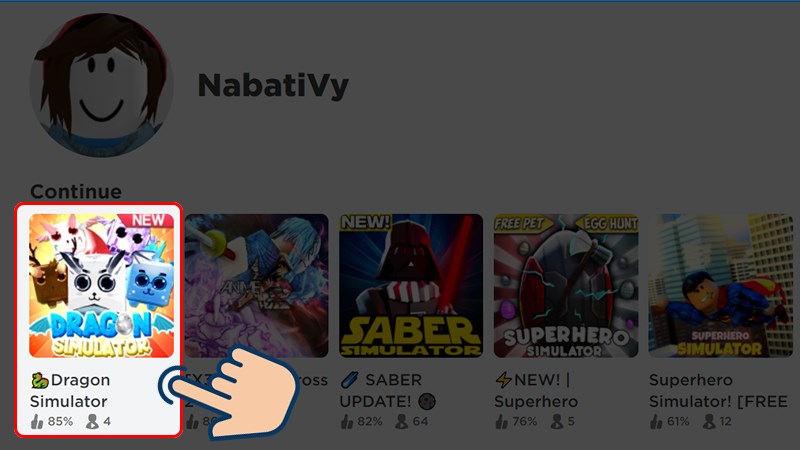 Chọn game Dragon Simulator