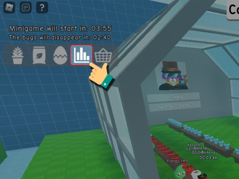 Nhấn v&agrave;o biểu tượng biểu đồ