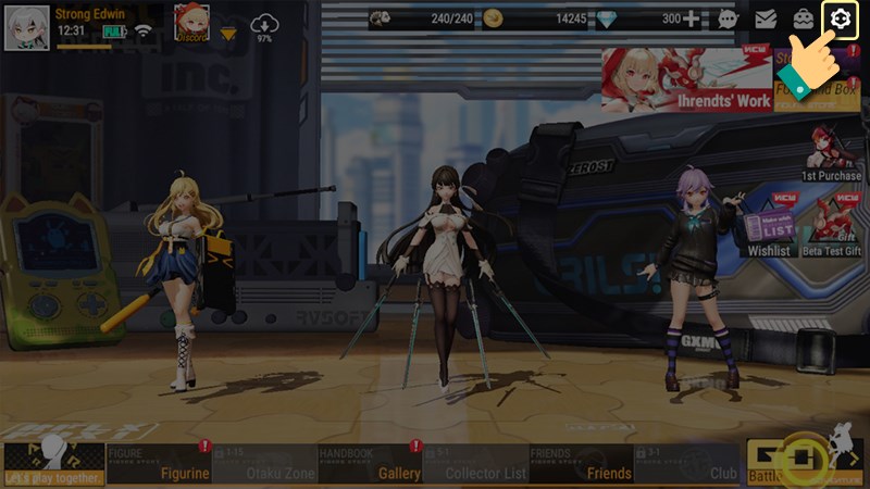 Nhấn v&agrave;o c&agrave;i đặt