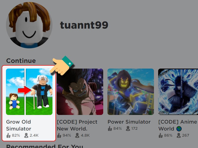 Mở game Grow Old Simulator