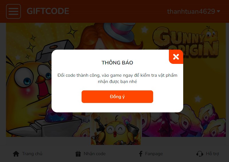 Đổi code trở thành công