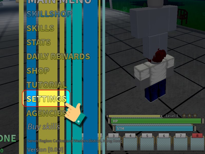 Nhấn ph&iacute;m M để mở Menu