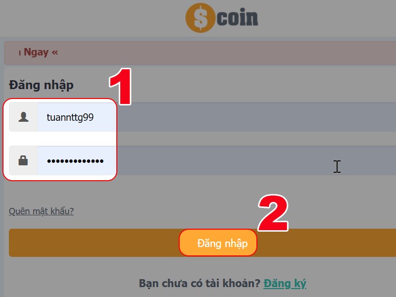 Đăng nhập t&agrave;i khoản