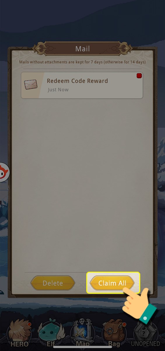 Nhấn Claim để nhận qu&agrave;