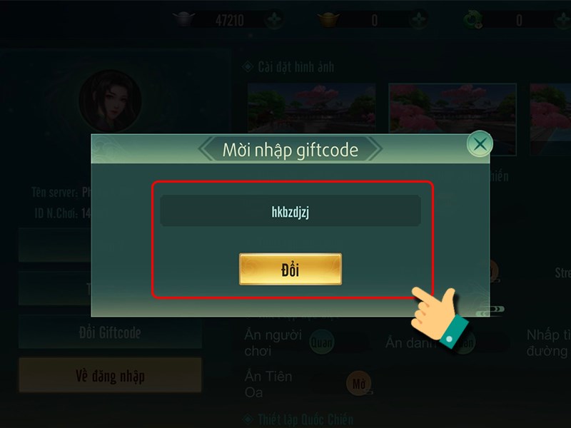 Nhập code bạn có