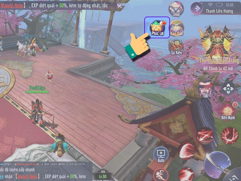 Nhấn v&agrave;o Ph&uacute;c lợi