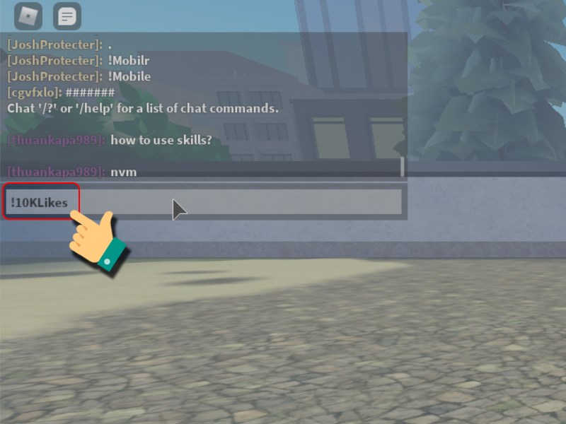 Nhập code và nhấn Enter