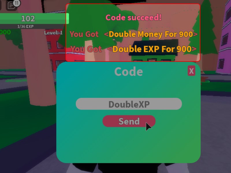 Thông báo nhập code thành công
