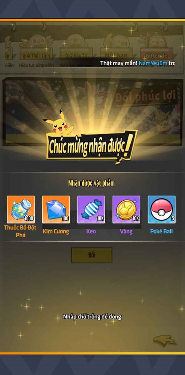 Nhận thành công