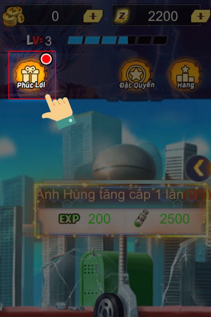 V&agrave;o game Si&ecirc;u Xayda Online v&agrave; chọn mục Ph&uacute;c Lợi