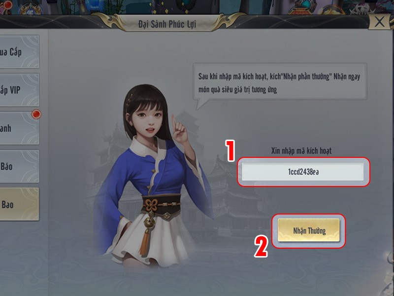 Code game Kiếm Vũ Giang Hồ 3D cách nhập Giftcode Kiếm Vũ Giang Hồ 3D