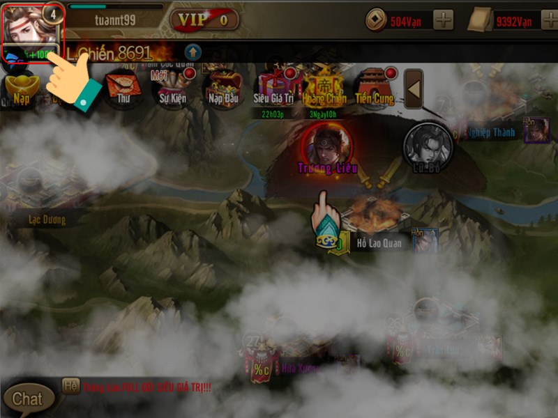 Chọn v&agrave;o biểu tượng avatar