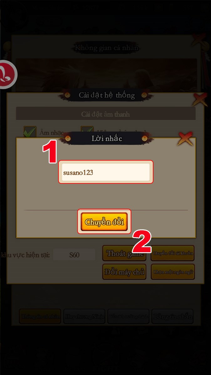 Nhập code Team Hawk 