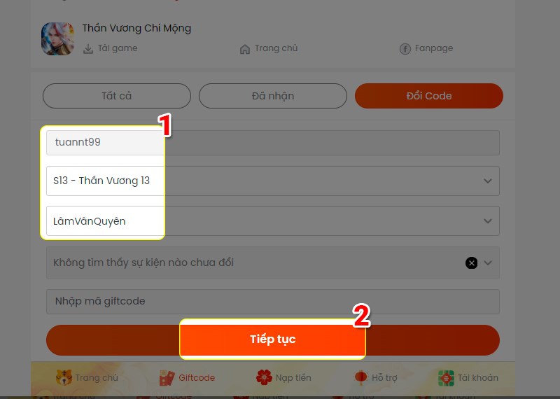 Chọn nh&acirc;n vật