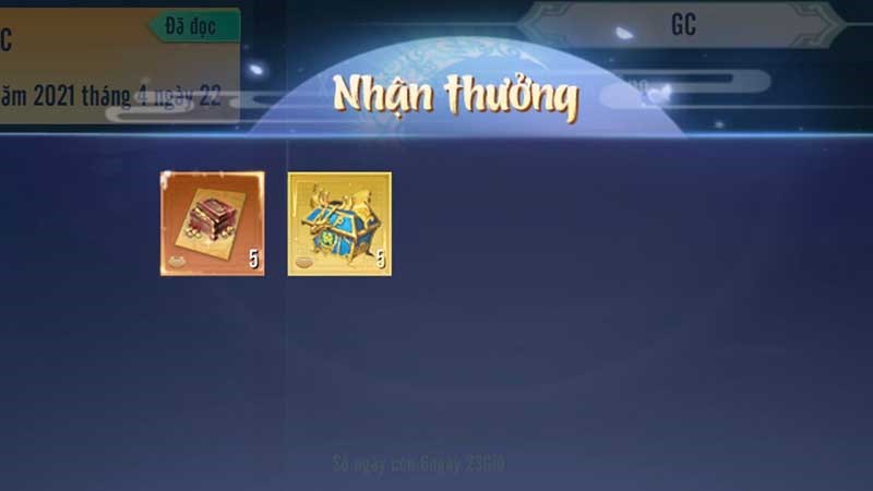 Như vậy bạn đã nhận quà thành công