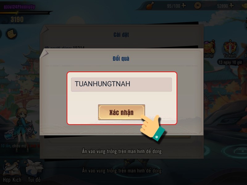 Nhập code bạn có