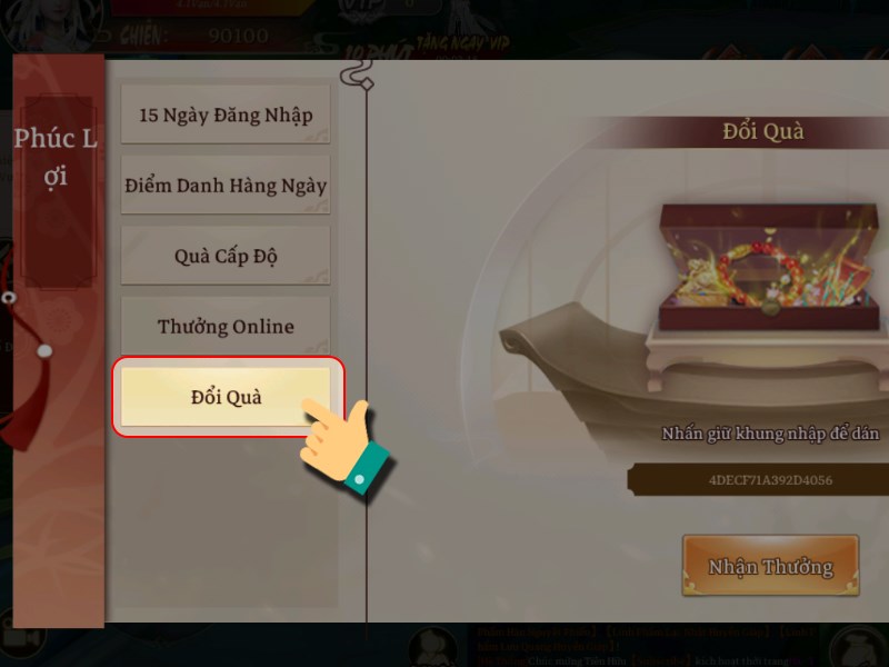 Nhấn Đổi qu&agrave;