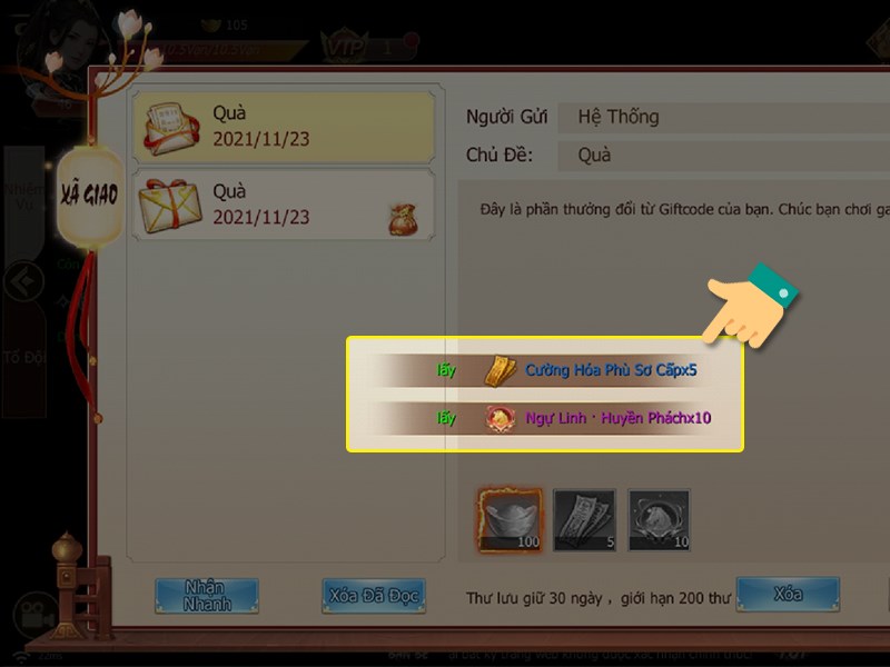 Đổi qu&agrave; th&agrave;nh c&ocirc;ng