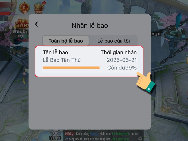 Chọn lễ bao tân thủ