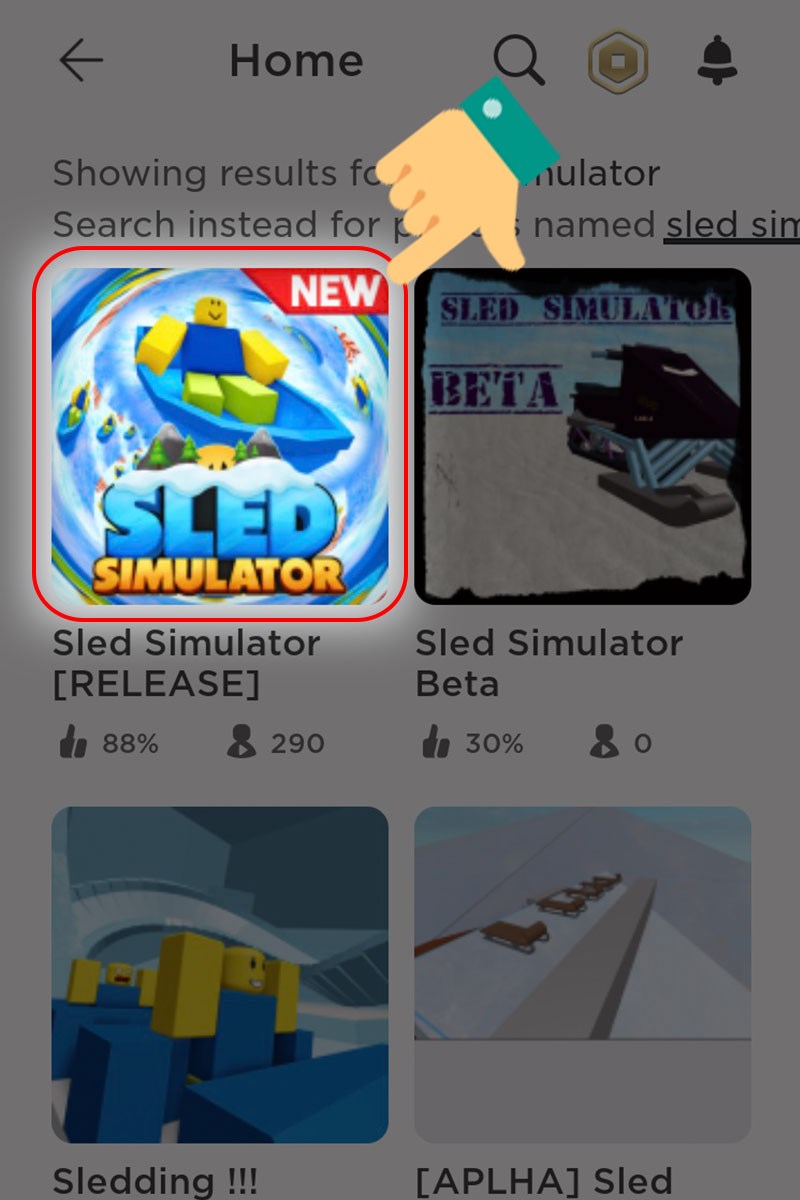 Chọn Sled Simulator