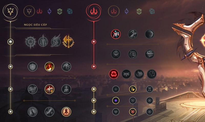 Bảng ngọc bổ trợ Amumu Bảng ngọc bổ trợ Amumu