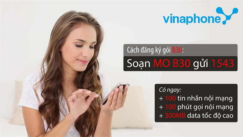 Đăng ký gói cước B30 VinaPhone