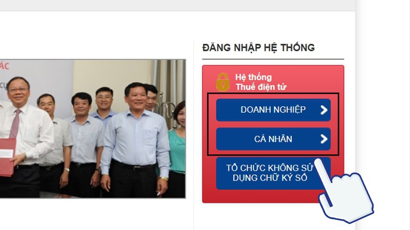 Đăng ký trên website Tổng cục Thuế
