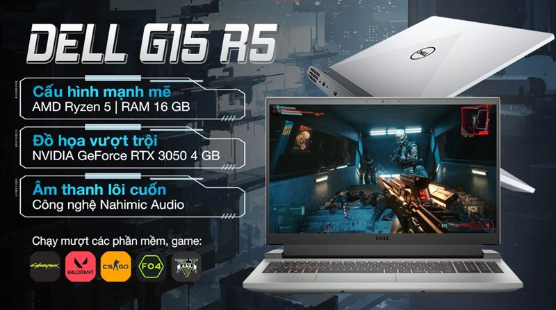 Điểm nổi bật laptop Dell Gaming G15 5515 R5 5600H (P105F004DGR)