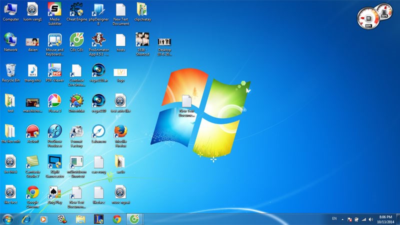 Màn hình ( desktop ) hệ điều hành windows 7