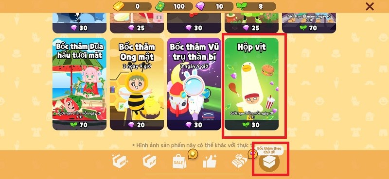  Chọn mục &ldquo;Bốc thăm theo chủ để&rdquo; 