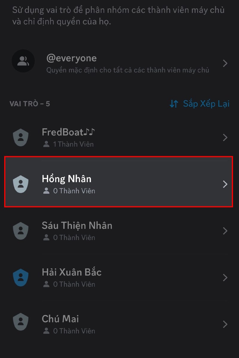 Đổi màu tên Discord trên điện thoại bước 5