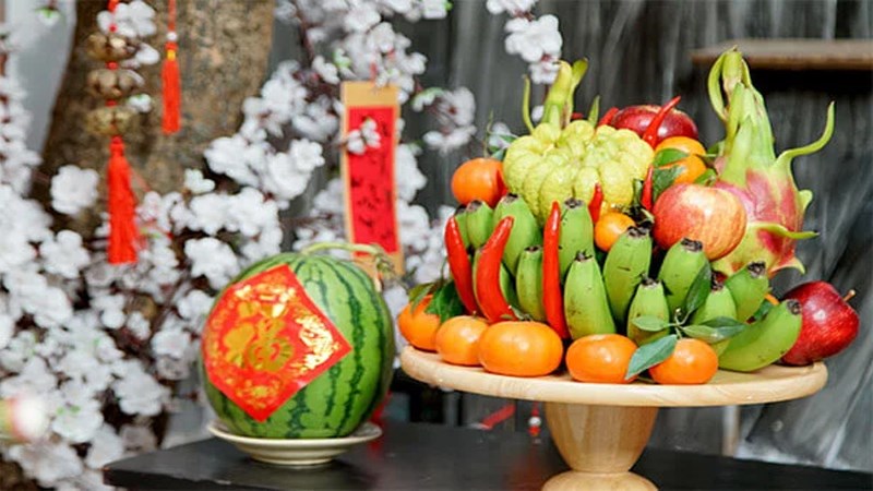 Cách bày mâm ngũ quả miền Bắc