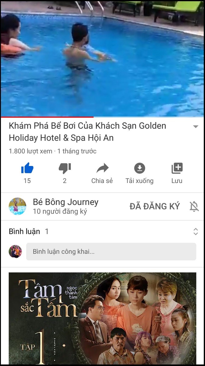 Tìm tới video bạn muốn bình luận