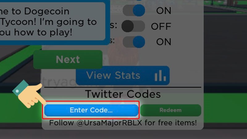 Nhập code vào ô Enter code