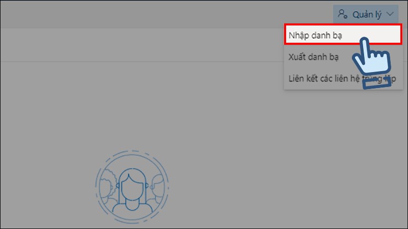 Chọn Nhập danh bạ
