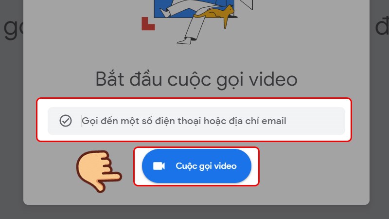 Chọn Cuộc gọi video để bắt đầu gọi