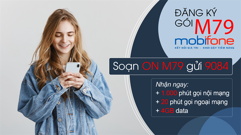 Đăng ký gói M79 MobiFone nhận 1000 phút gọi nội mạng