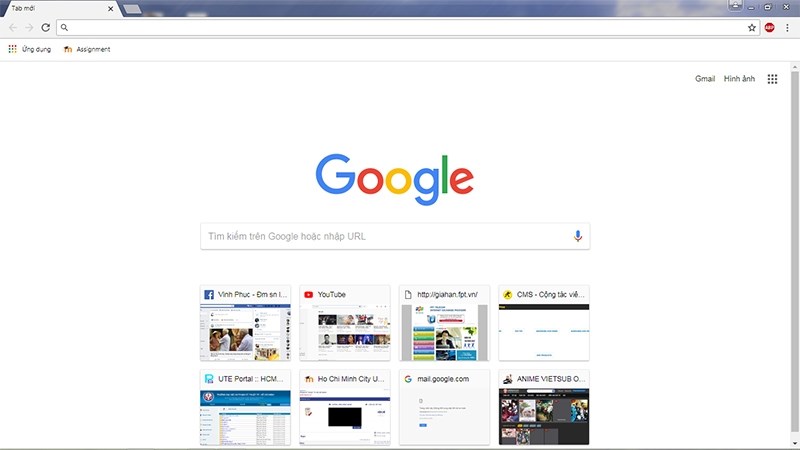 Giao diện của Google Chrome rất phổ biến với nhiều người