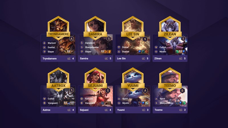 Đội h&igrave;nh Tryndamere v&agrave; những người bạn DTCL M&ugrave;a 4.5